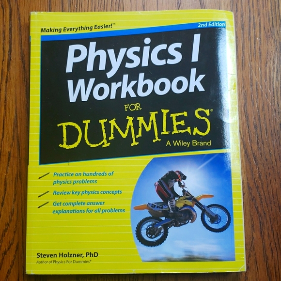 Physics 1 Workbook For Dummies By Steven Holzner Paperback Textbook - Picture 1 of 2